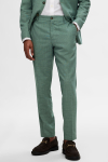 Selected SLIM OASIS LINEN PANTS Light Green Melange