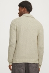 Jack & Jones Craig Knit Shawl Neck White Melange