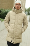 ONLY & SONS Carl Long Quilted Coat Desert Taupe