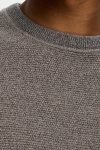 Selected Ross Knit Structure Crew Neck Asphalt