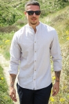 Jack & Jones Summer Band Linen Shirt LS Crockery