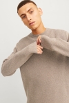 Jack & Jones Milano Stitch Knit Crew Neck Greige