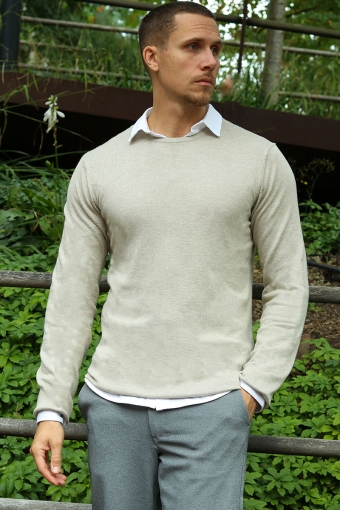 GREYSON CREW KNIT Beige