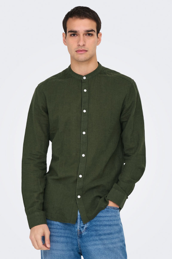 Caiden LS Linen Mao Shirt Kambaba