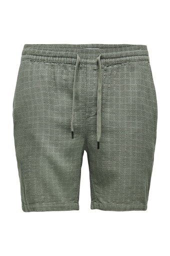 Tel Latham Linen Shorts Dusty Olive