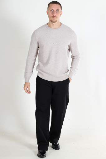 Morgan Regular Structure Crew Knit Silver Lining