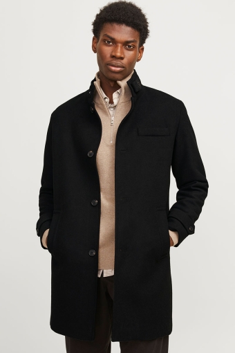 Melton Wool Coat Black