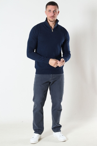 JJEEMIL KNIT HALF ZIP NOOS Navy Blazer