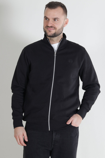 Lars Badge Zip Sweat Black