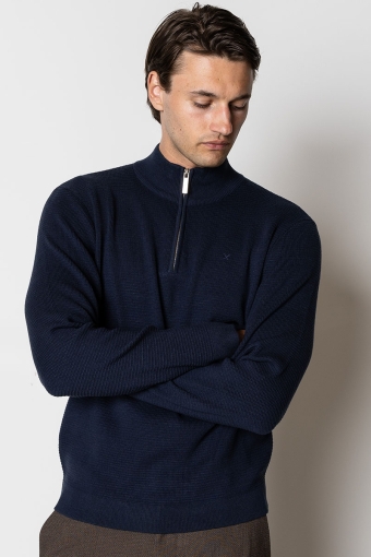 Oscar half-zip knit Navy