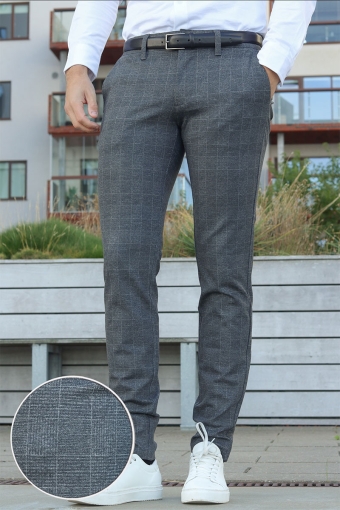 Windowpane Check Suit Pants - Charcoal Grey | Charles Tyrwhitt
