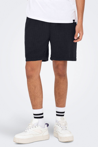 Tel Latham Linen Shorts Dark Navy