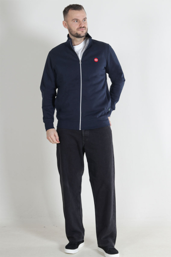 Lars Badge Zip Sweat Sky Captain