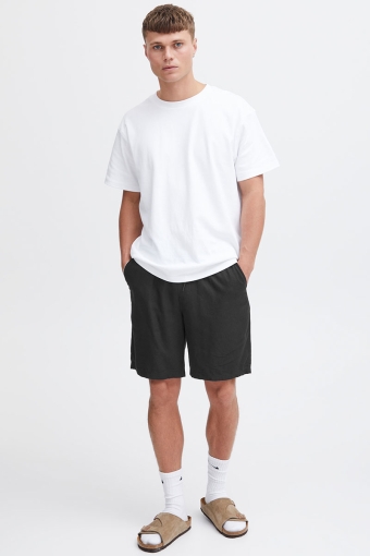 Aurelius Elasticated Linen Shorts True Black