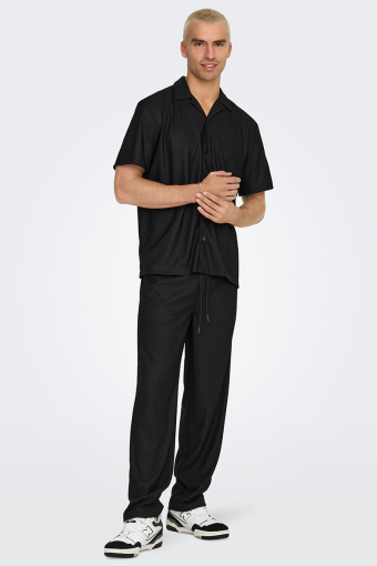 Sinus Loose Plizze Pants Black