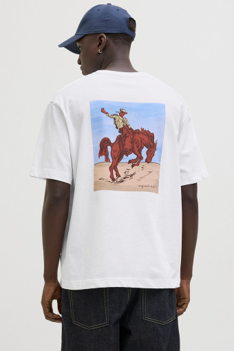 Marrakesh Back Tee SS  Bright White Horse