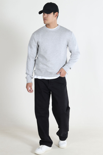 SLHEMANUEL SOFT CREW NECK SWEAT NOOS Light Grey Melange