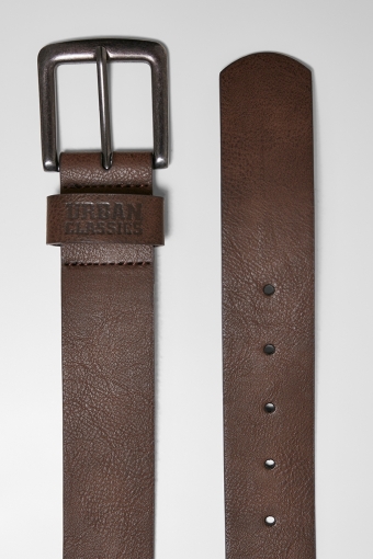 Leather Imitation Belt Brown