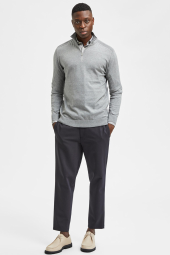 Berg Half Zip Knit Medium Grey Melange