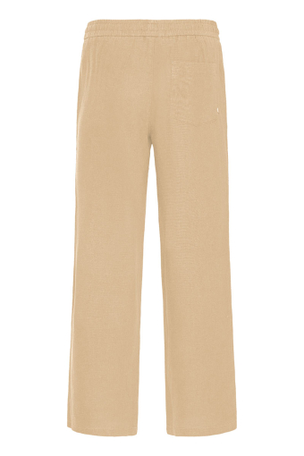 Allan Elsticated Wide Fit Linen Pants Curds & Whey