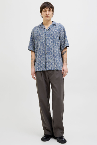 Vincent Print Resort SS Shirt Bering Sea