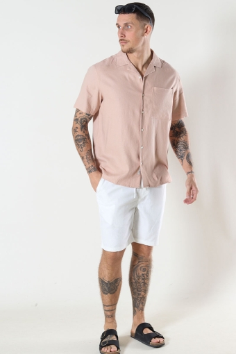 Aurelius Elasticated Linen Shorts White