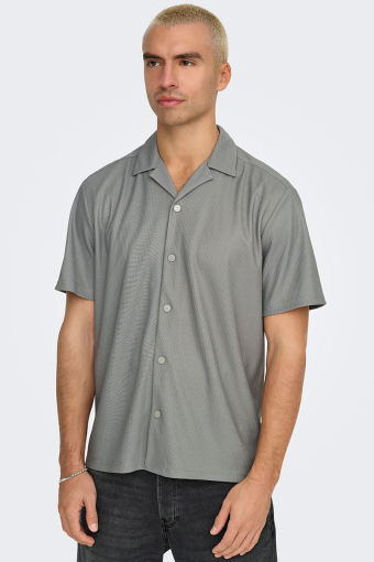 Kari Relaxed Plizze Resort SS Shirt Limestone