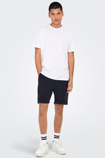 Tel Latham Linen Shorts Dark Navy