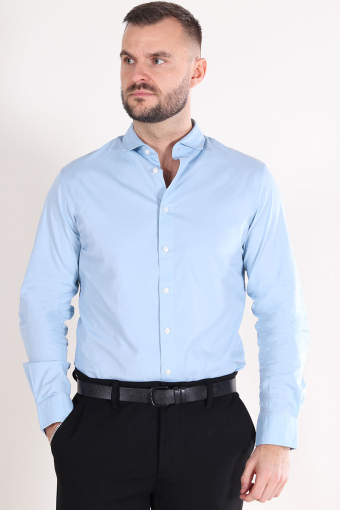 Jaxon Stretch Shirt LS Cashmere Blue