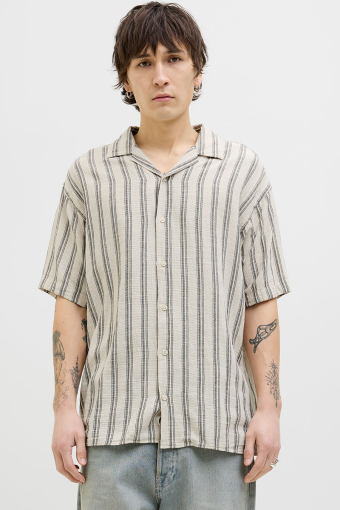 Enzo Stripe Resort Shirt SS Moonbeam