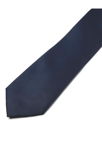 Solid Tie Navy Blazer