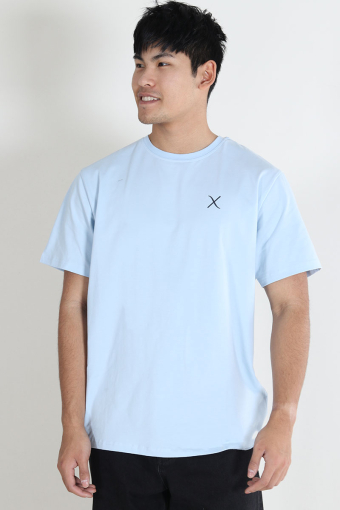 Cross Logo Organic Tee Light Blue