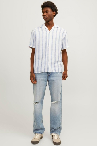 Noto Stripe Resort Shirt SS Cloud Dancer