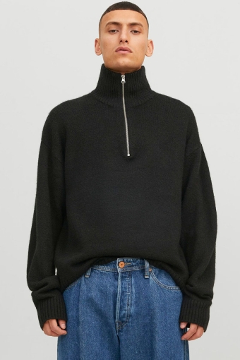 Ollie Knit Half Zip Black