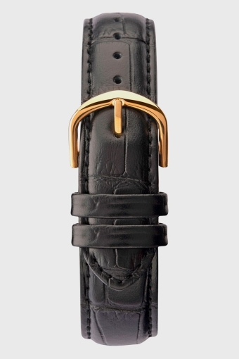 1838 Classic Leather Watch Black/Gold