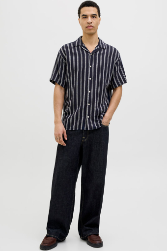 Enzo Stripe Resort Shirt SS Sky Captain