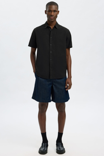 Regular Sun Linen Shirt SS Black