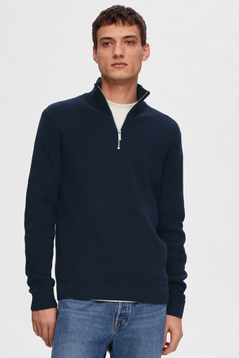 Dane LS Structure Knit Half Zip Sky Captain