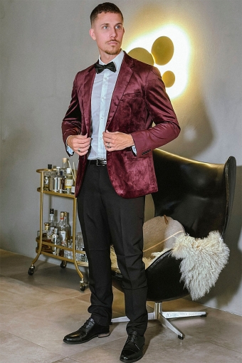 George Velour Blazer Bordeaux