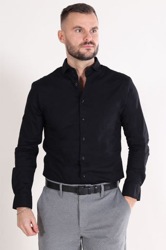 Jaxon Stretch Shirt LS Black