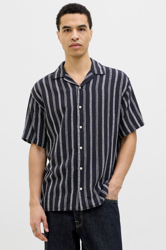 Enzo Stripe Resort Shirt SS Sky Captain