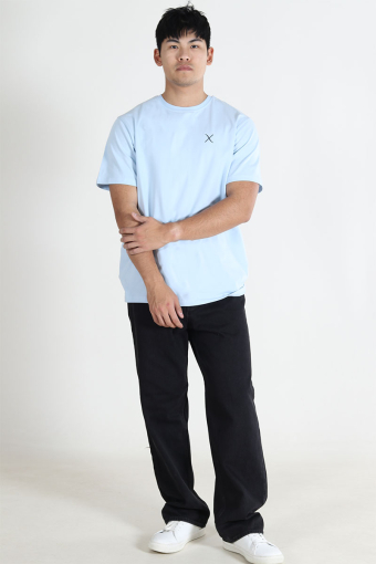 Cross Logo Organic Tee Light Blue