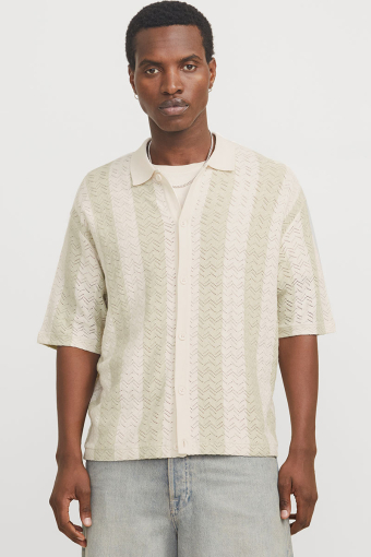 Tyler Knit SS Polo Sea Salt Tint