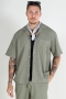 Selected Boxy Casper Waffle SS Shirt Vetiver